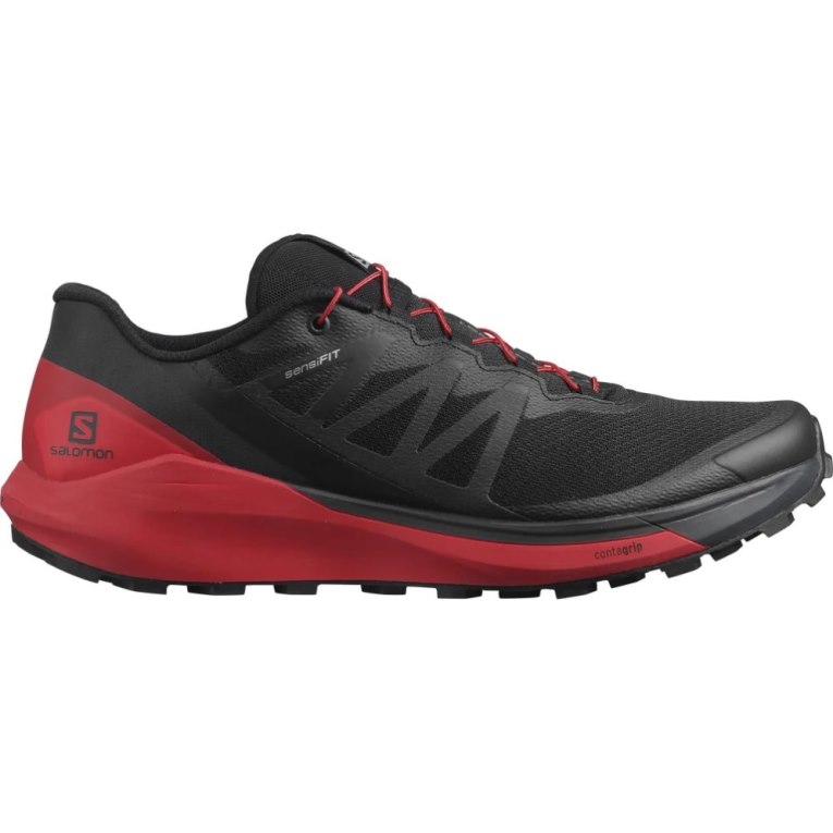 Tenis Para Trail Running Salomon Sense Ride 4 Hombre Negros Rojos | MX XRTE274